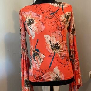 Floral Orange Women's Top